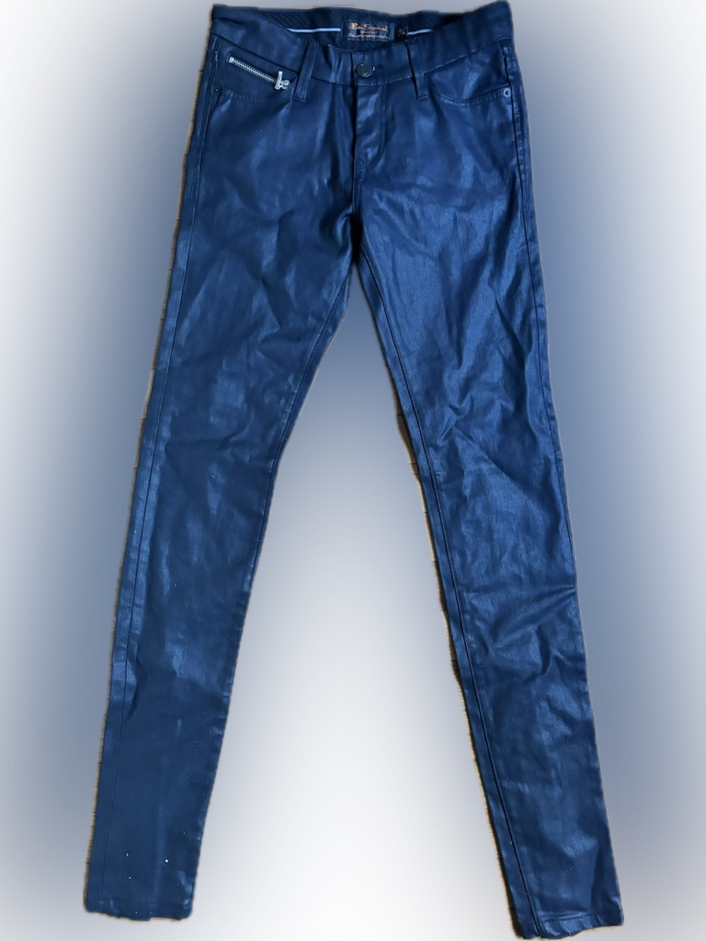 Ben Sherman Black Waxed Denim Skinny Jeans